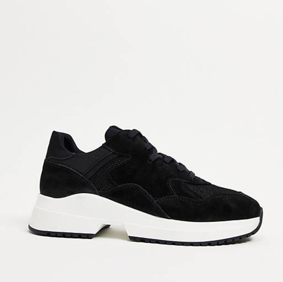 All Saints Skye Leather Chunky Sneakers - Picture 1 of 8